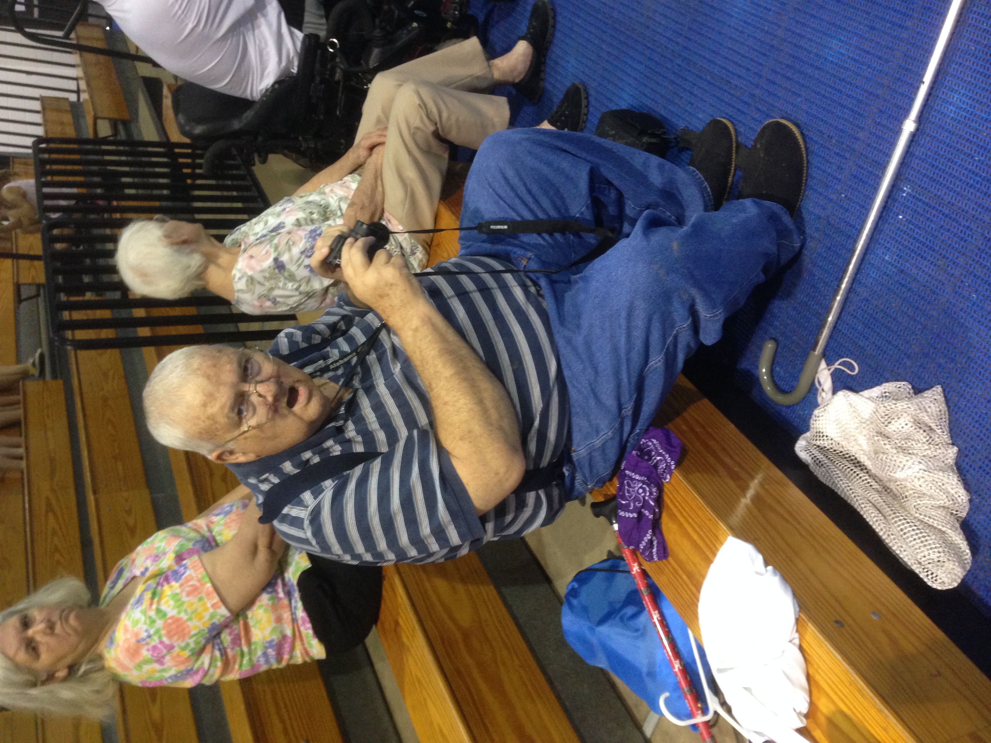 Bus driver Jim Williams smiling at the event.
